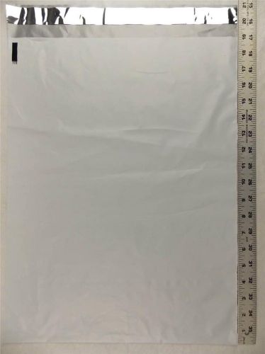 White Poly Mailers 14.5&#034; x 19&#034; .2 mil  Self Seal  2&#034; Lip  Lot of 100