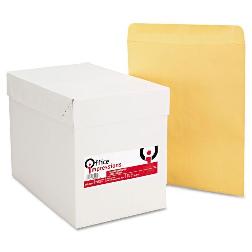 250 business envelopes 9x12 kraft manila shipping catalog yellow brown gummed ## for sale
