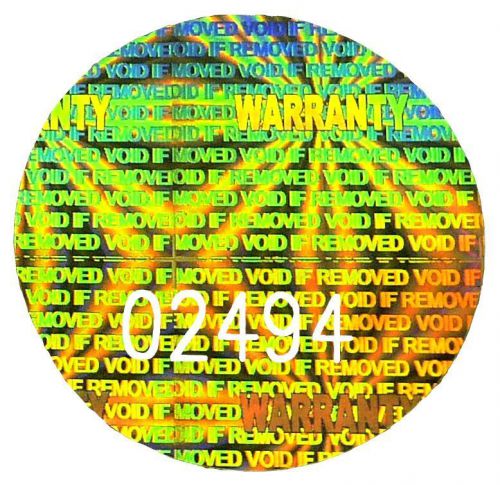 1000x LARGE Warranty Hologram NUMBERED Labels, 25mm Round Stickers, PS3 Xbox PC