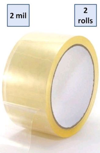 Btgo tape 2  rolls  1.9&#034; x 55 yds  (clear) packing carton box sealing 2 mil for sale