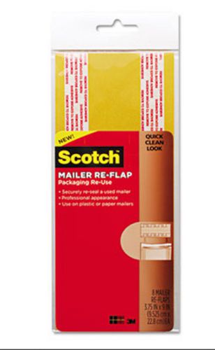 3M Scotch Mailer Re-Flap Packaging Re-Use 24/Pack 3.75&#034; x 9&#034; RU-RF24L