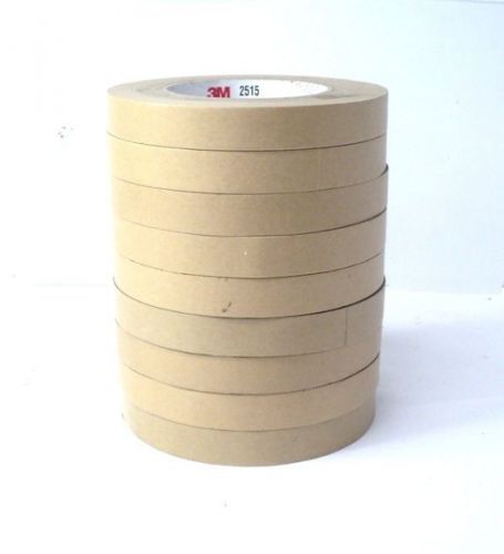 9 NEW PIECES!! 3M 2515 COLOR-TAN 96MM X 55M FLAT BACK PAPER MASKING TAPE