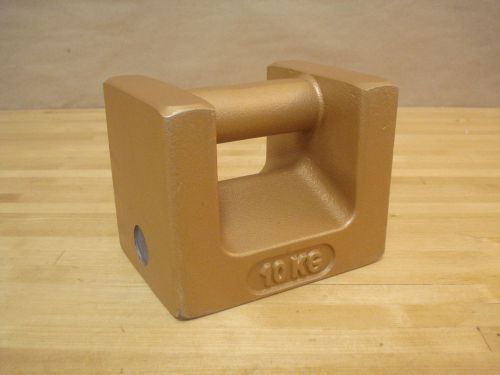Rice lake 12767 10 kg calibration weight, class f, gold painted for sale