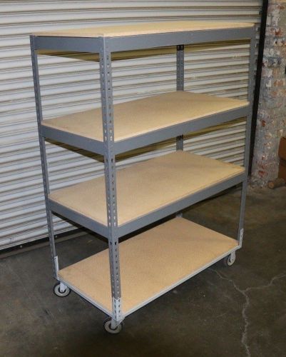 BOLTLESS SHELVING MOBILE SHELF CART 48&#034; X 24&#034; X 67 1/2&#034; HIGH, WITHOUT WOOD