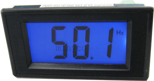 AC 150-450V 10Hz-199.9Hz Blue LCD digital frequency meter cymometer freq Monitor