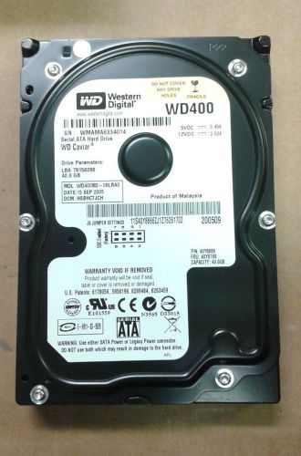 Western Digital Caviar 40GB WD400BD-08LRA0 DCM HSBHNTJCH PN 40Y886 SATA 3.5 HDD