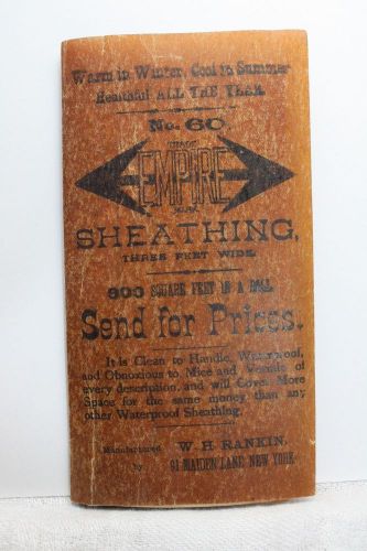 Vintage Asbestos &amp; Rosin Sized Sheathing Samples Folder, Empire, W H Rankin, NY