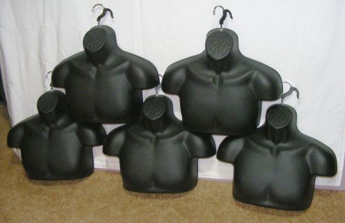 5 -Injection molded UPPER TORSO mannequin body DUAL HANGING can be stand mounted