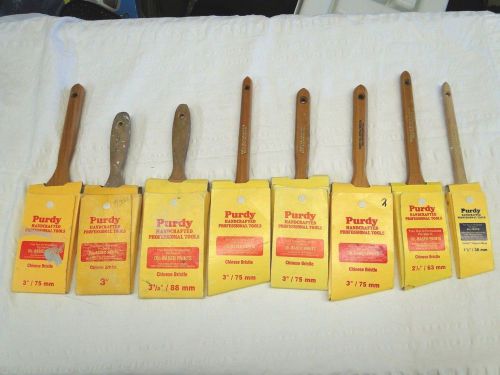 Lot 8 Purdy Professional Painters Brush Paint Brushes Oil Based Ox Hair Variety
