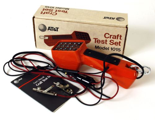 Vintage AT&amp;T Craft Test Set 1015B Handset Butt Telephone Line Tester User Manual