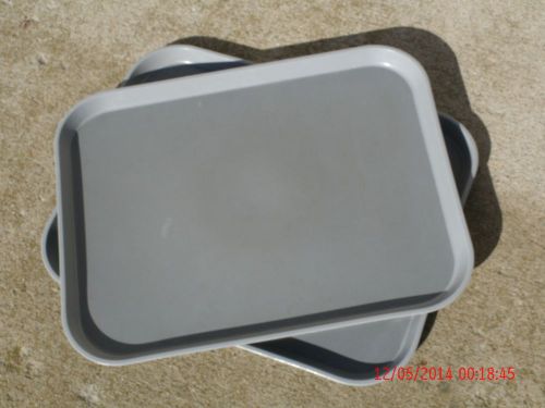Lot of 12 Cambro Gray Cafeteria / Restaurant Serving Trays Model 1418