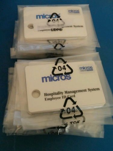75 count sealed Micros Employee ID Cards New