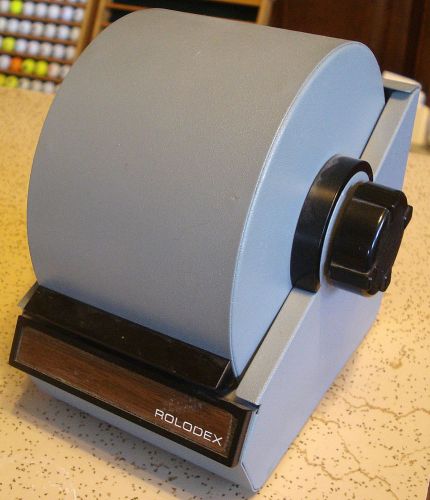 Rolodex Model No.1753 Industrial Gray Metal Rotary File Blank Cards, Unused