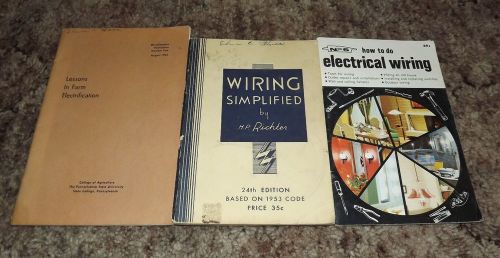 Vintage ~ Bundled Lot of 3 Electrical Wiring Manuals Booklets ~ Ephemera