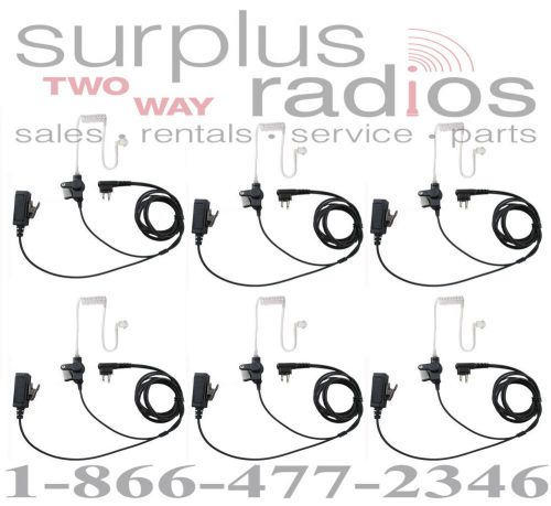 Qty 6 police headsets motorola cp200 cp185 pr400 dtr410 dtr550 dtr650 cp125 for sale