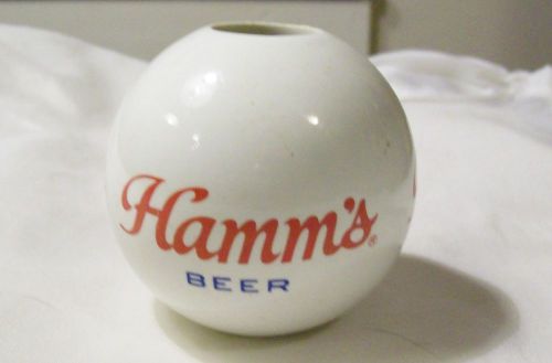 HAMM&#039;S BEAR TAP HANDLE TOPPER CERAMIC BALL no post used hamms beer unique rare