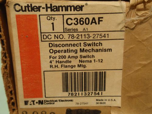 Cutler Hammer Disconnect Switch Operating Mechanism 200 AMP C360AF