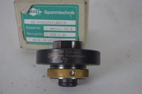 Mapal mn5520-06-k mapal adapter flange  spanntechnik, hsk-c 40. new germany for sale