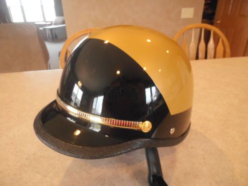 Seer sheriff riot motorcycle helmet - black &amp; gold for sale