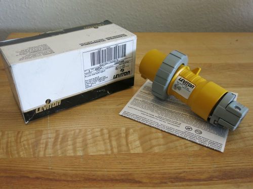 New in Box-Leviton 320P4W Pin &amp; Sleeve Watertight Plug IEC309 20A 125V