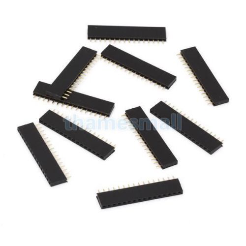 10pcs 16 pin 2.54mm pitch singe row straight female header high quality for sale