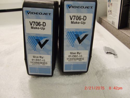 Video Jet Make-Up V-706-D new/old Stock Exp dated 16- NOV-12  750ML Lot of 2