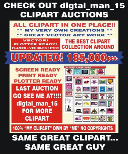 CLIPART (LAST AUCTION) VECTOR CUTTER PLOTTER &amp; SCREEN PRINTER GRAPHICS DVD’s