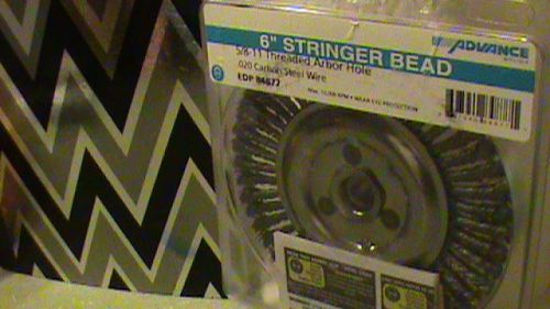 New Advance Brush 6&#034; Stringer Bead Knot Wire Wheel Brush 5/8&#034;-11