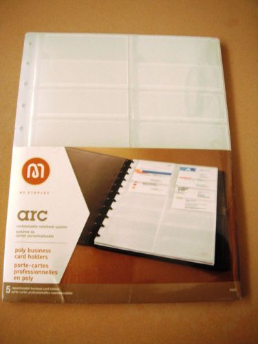 *NEW* M by Staples Arc System &#034;Customizable&#034; Business Card Holder (5) 8-1/2&#034;x11&#034;