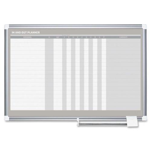 New MasterVision In-Out Magnetic Dry Erase Board, 36x24, Silver - BVCGA01110830