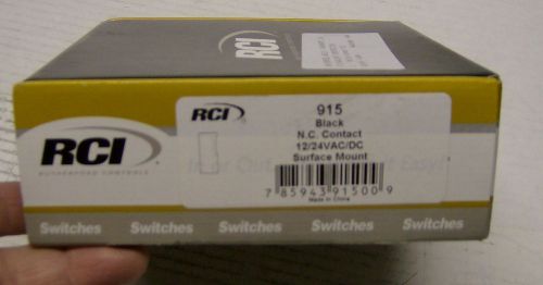 RUTHERFORD CONTROLS RCI Passive Infrared Egress Switch #915 Black Surface Mount