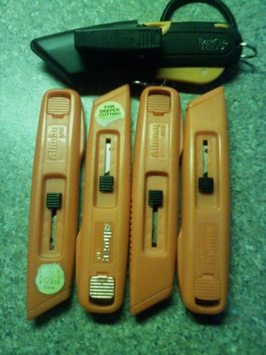 Easy cut 1000 orange safety box cutter knife w/ 4 allway ark box cutters for sale