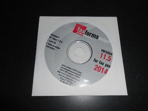 ADAMS HELPER CD SOFTWARE PROGRAM 2014 FOR W2 W-2 1099-MISC TAX FORMS LASER IRS