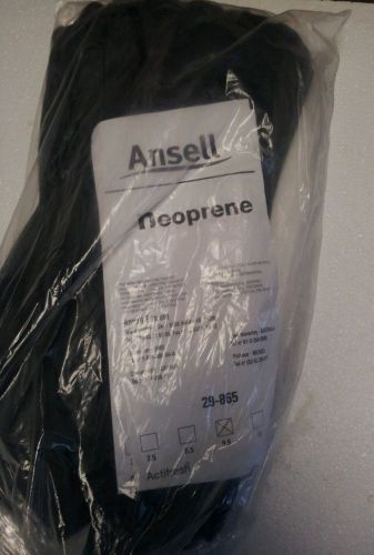 Ansell Neoprene 29-865 Neoprene Glove size 9 1/2 Straight Cuff  13&#034; free shippin