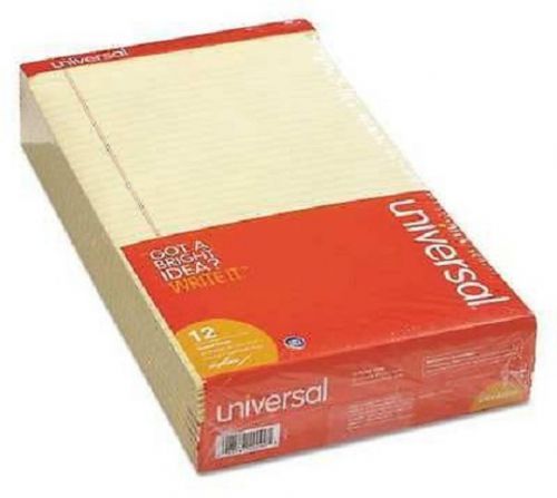 Universal ruled legal writing pads 12 pads 50 sheets each yellow  #unv-40000 for sale