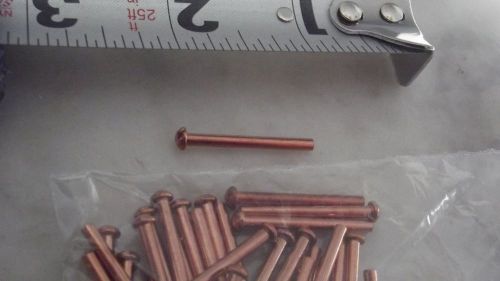 3/32&#034; dia copper rivets 1&#034; long. qty 100 round head for sale