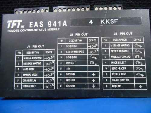 TFT INC EAS 941 Remote Control / Status Module