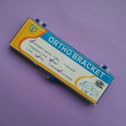 5 boxes dental orthodontic ceramic bracket 5*5 mbt 022 slot 3 4 5 with hooks for sale