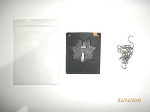 Badge Holder Police Security Corrections Badge Holder Police Badge ID 7-Star NEW