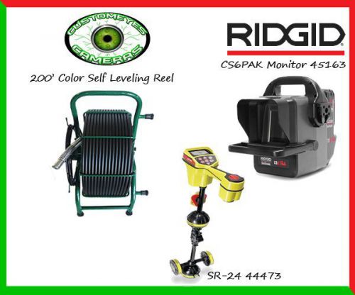 CustomEyes 200&#039; SL Reel &amp; Ridgid 45163 CS6PAK Monitor &amp; Ridgid 44473 SR-24