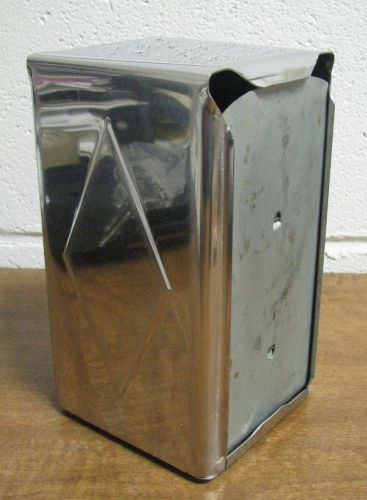 Vintage Stainless Steel Two Sided Napkin Dispenser Bloomfield Industries USA