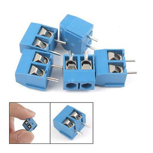 5 pcs 2p 5mm pitch pcb screw terminal block connector for sale