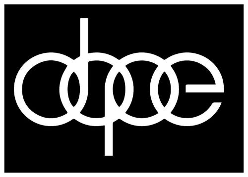 DOPE Audi JDM Funny Vinyl Decal Car window Sticker  A4-S4-A6-RS4  laptop 7  inch