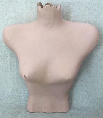 ANTIQUE PAPER MACHE CORSET WOMAN MANNEQUIN DRESS FORM STORE DISPLAY FRENCH LOOK