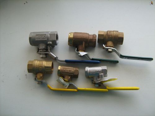 Mixed lot of 7 ball valves for sale