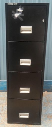 Schwab 2500 four drawer letter size fire proof filing cabinet w/key for sale