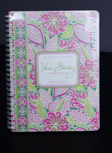 Vera Bradley Paisley Take Note Mini Notebook &amp; Labels New Plum Purple Pink