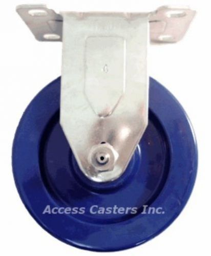 4DLSSSR 4&#034; x 1-1/4&#034; Rigid Caster Stainless Steel Solid Poly Wheel, 300 lbs Cap