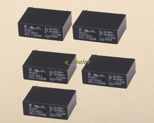 5pcs Perfect 12V Relay  Power Relay for OEG Relay PCJ-112D3M