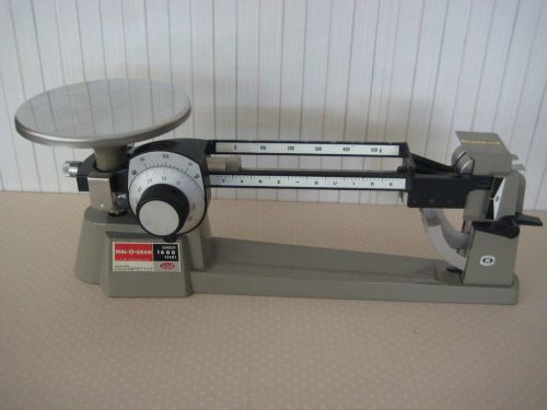 USED OHAUS DIAL-O-GRAM BALANCE BEAM SCALE 1600 GRAM CAPACITY-MISSING WEIGHTS